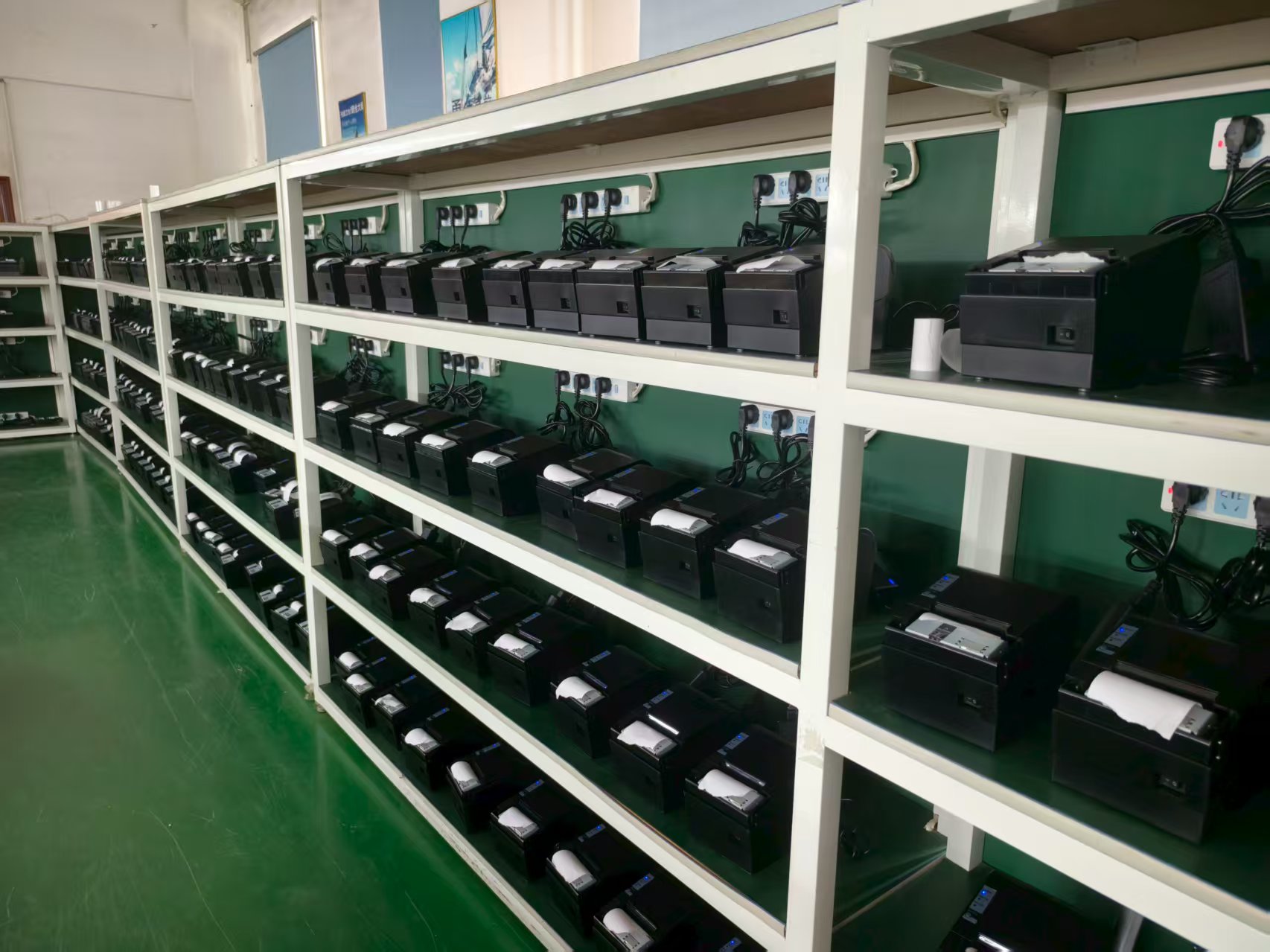 উচ্চ মানের হোইন বিল প্রিন্টারের জন্য 80 মিমি থার্মাল রসিদ প্রিন্টার এজিং টেস্টিং লাইন 1