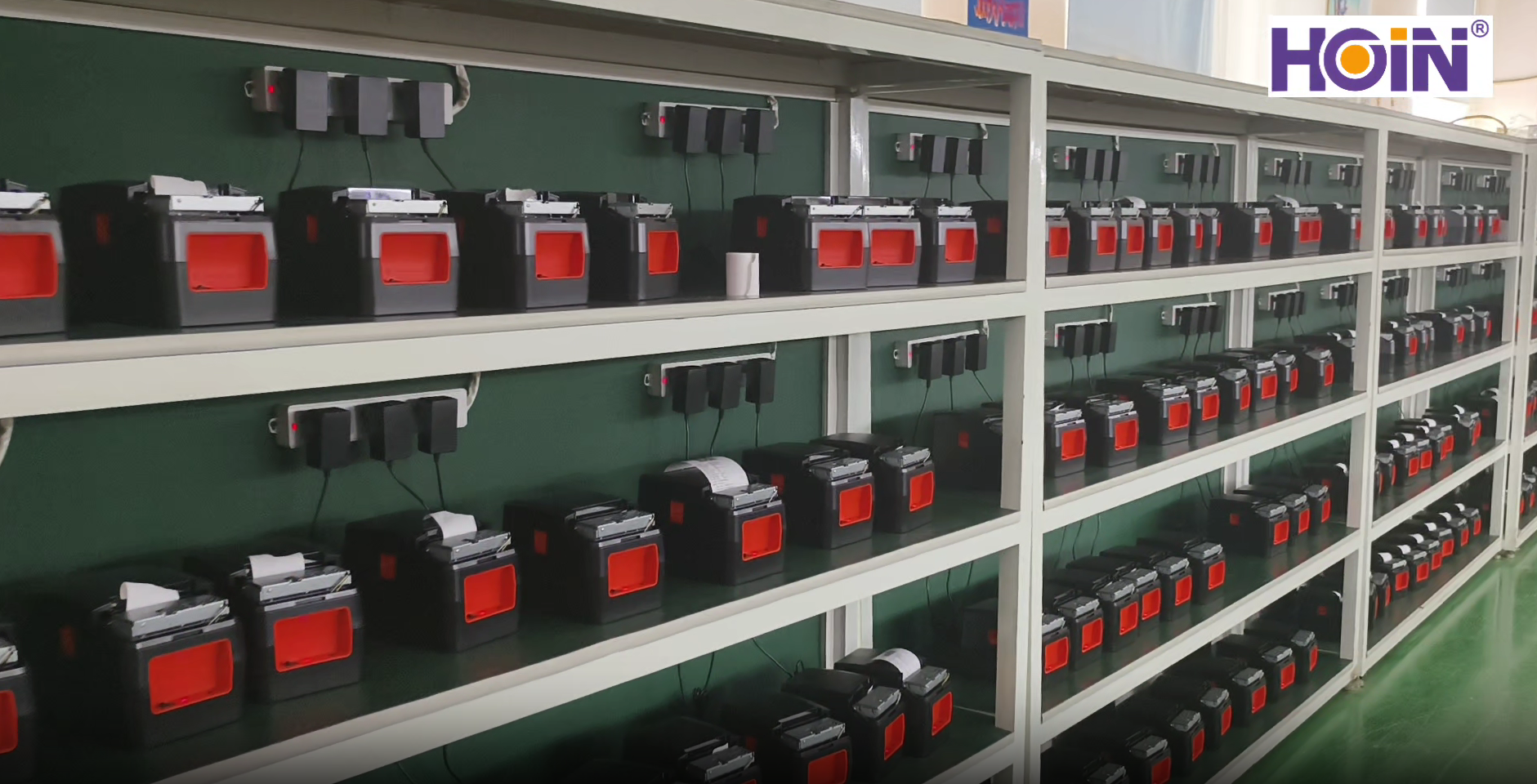 উচ্চ মানের তাপীয় প্রিন্টারের জন্য হোইন 80 মিমি তাপীয় প্রিন্টার বার্ধক্য পরীক্ষার লাইন 1