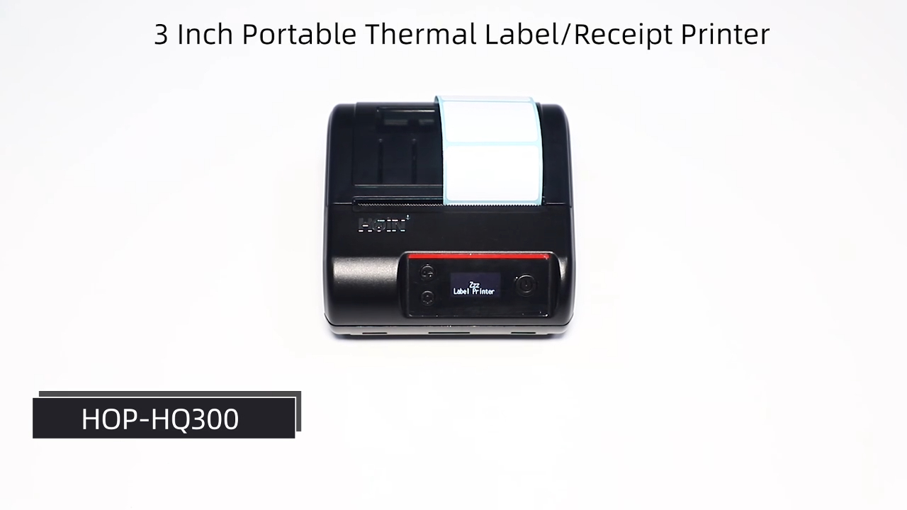  ৩ ইঞ্চি পোর্টেবল লেবেল প্রিন্টারের ভূমিকা সেরা মানের লেবেল এবং রসিদ উভয়ই সমর্থন করে HOIN 
