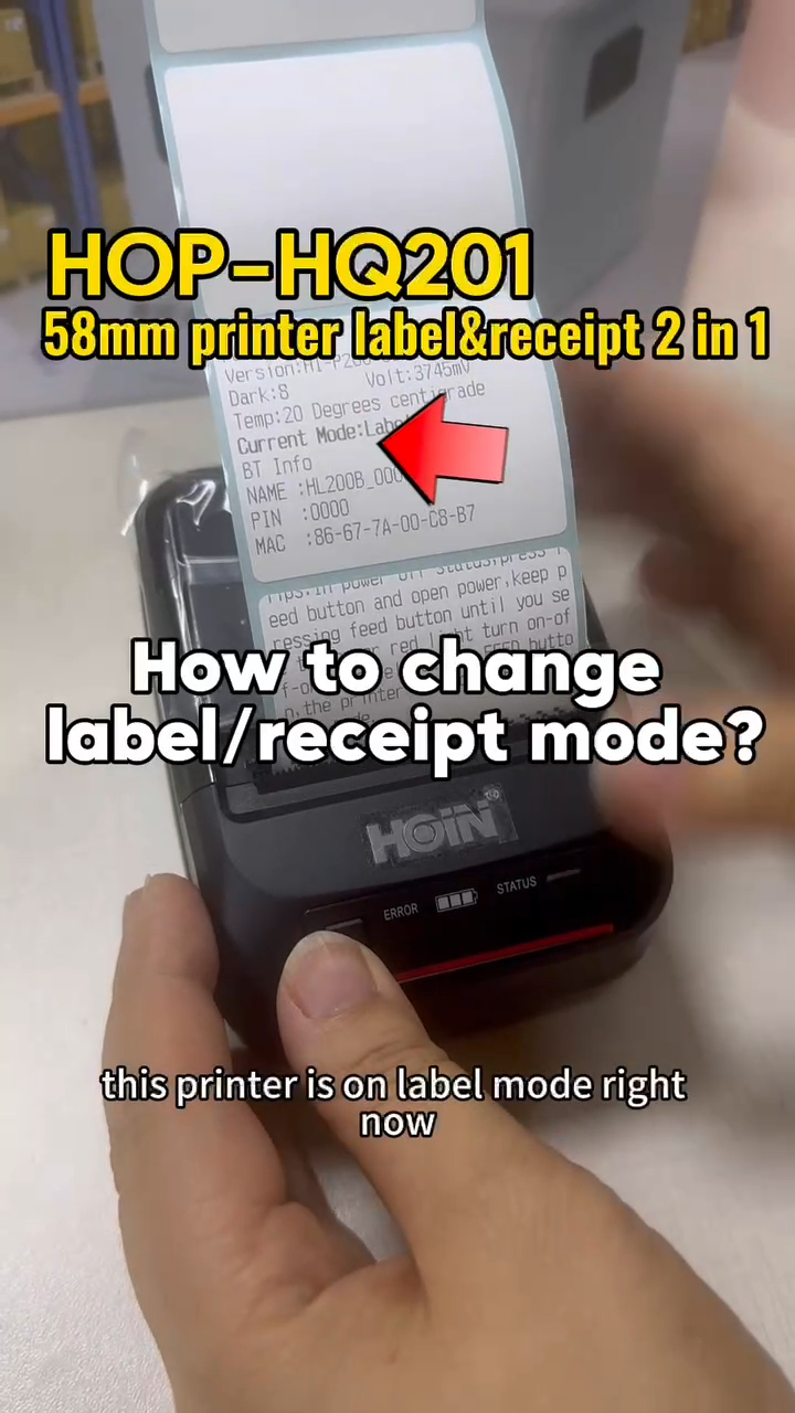 ২ ইন ১ পোর্টেবল ব্লুটুথ লেবেল প্রিন্টার কীভাবে ব্যবহার করবেন? পণ্য | HOIN