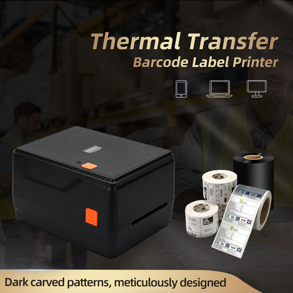 চীনের ৪ ইঞ্চি থার্মাল ট্রান্সফার লেবেল প্রিন্টার অফিস গুদামের জন্য, পণ্য প্রস্তুতকারকদের জন্য লেবেল প্রিন্ট করে - HOIN 1