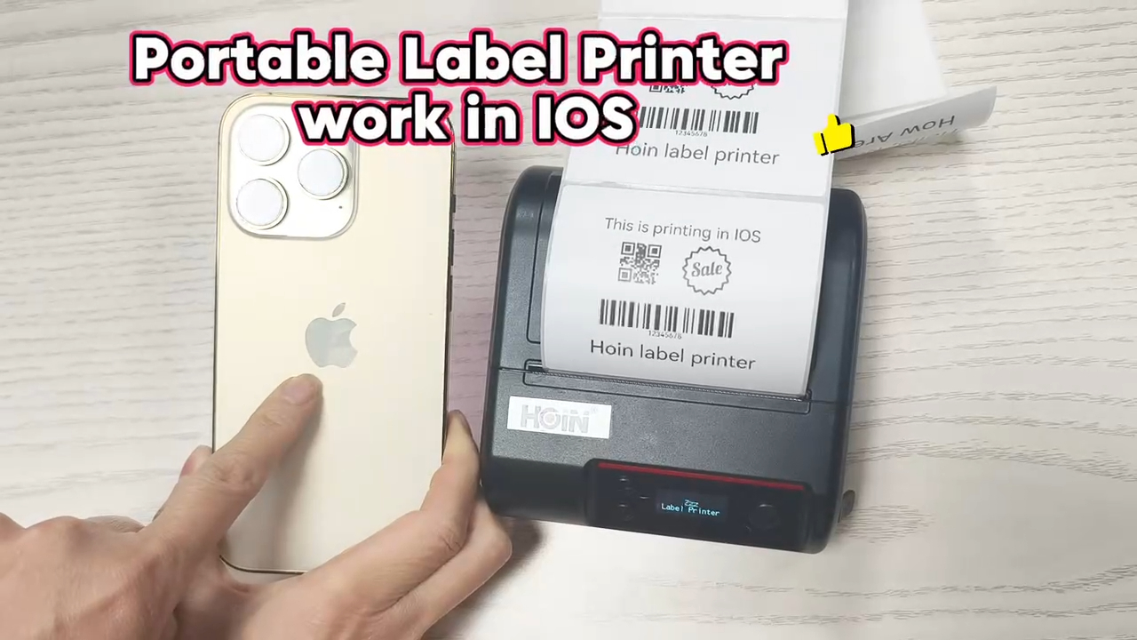 IOS সরবরাহকারী এবং নির্মাতাদের মধ্যে পোর্টেবল লেবেল প্রিন্টারের কাজ | HOIN
