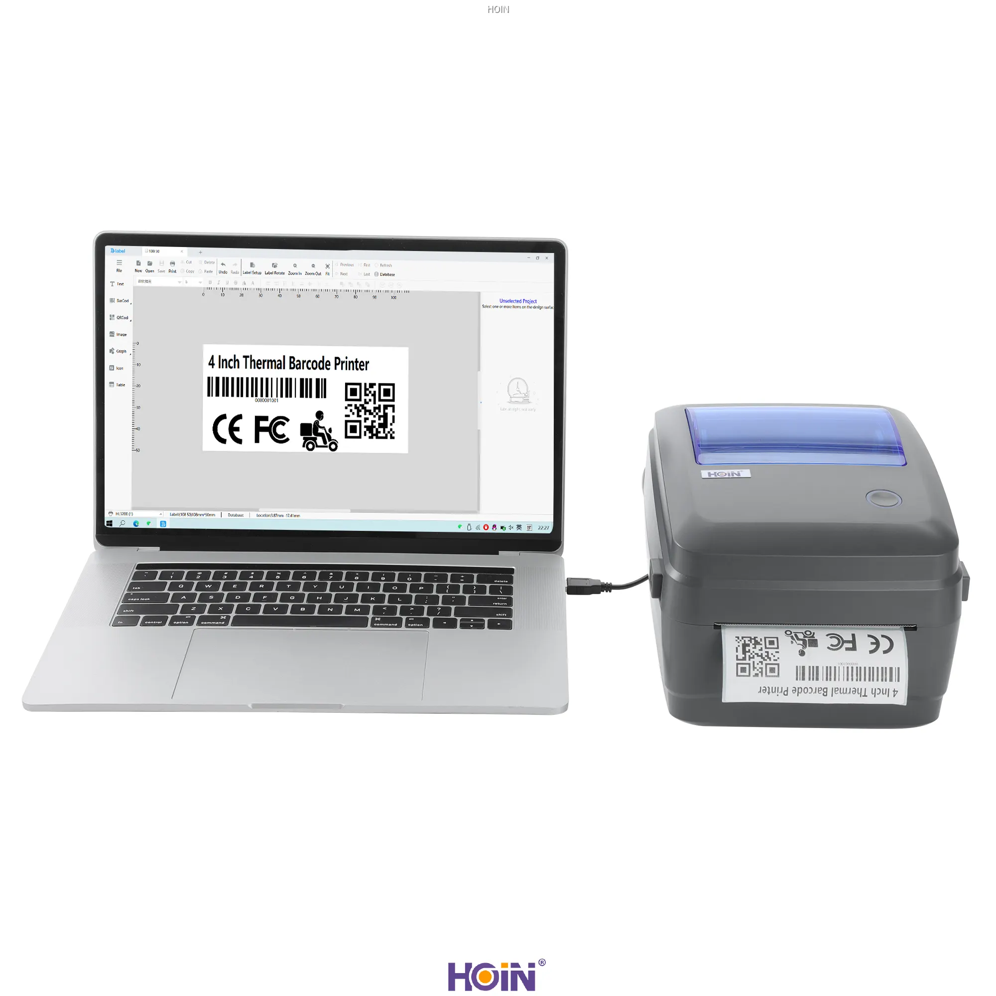 Custom 4 inch bluetooth thermal printer Factory Manufacturer | HOIN 1