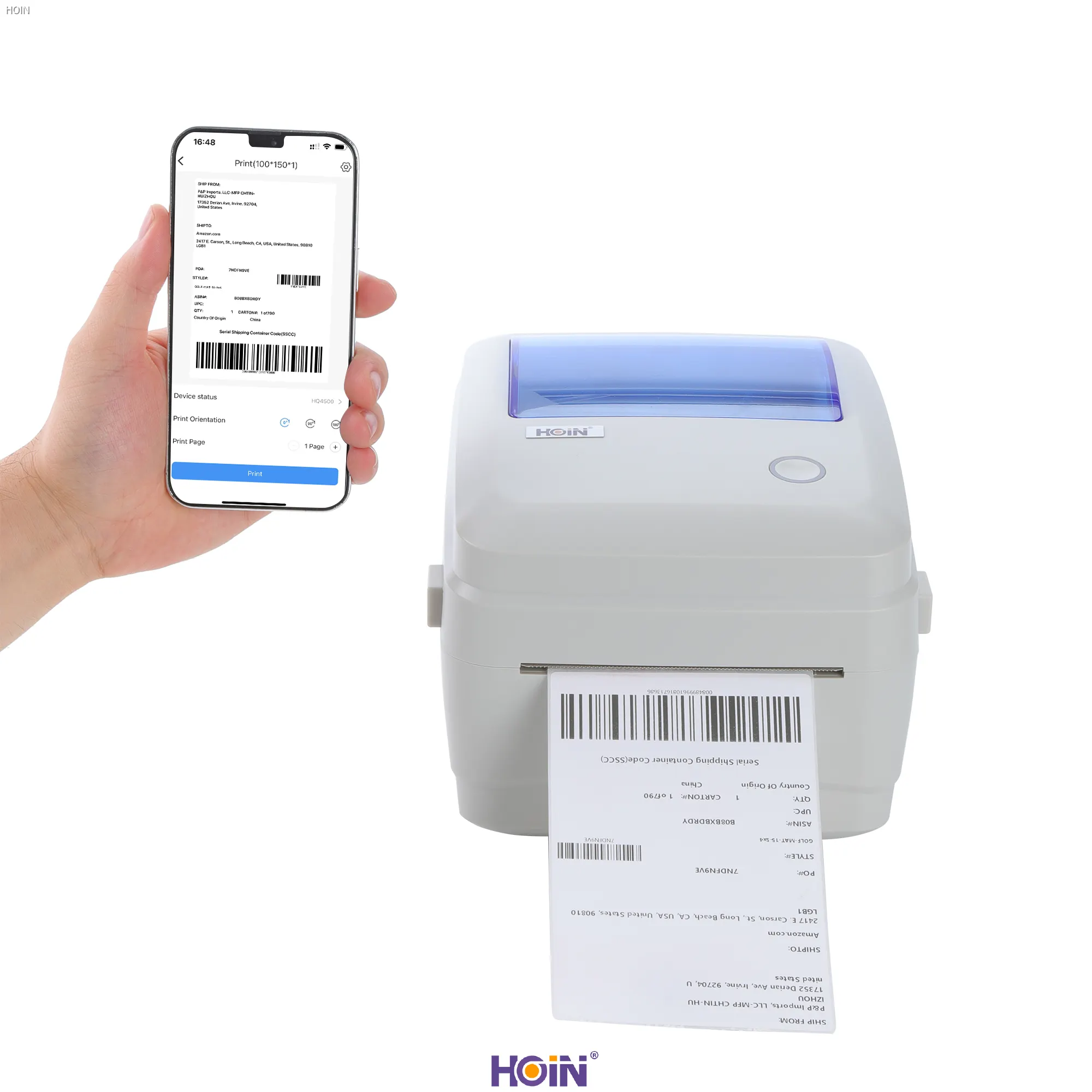 Top 4 inch direct thermal printer Supply | HOIN 1