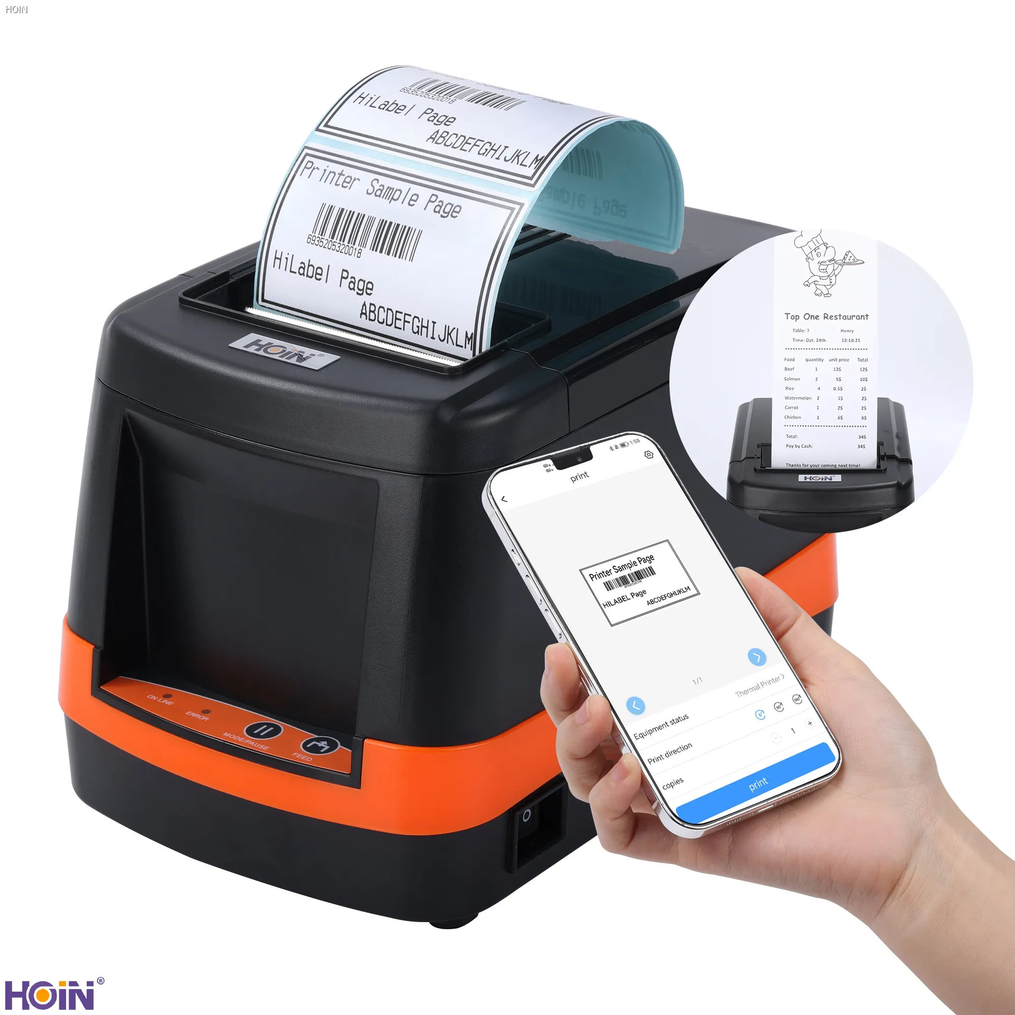 HOIN | Best cheap thermal printer for shipping labels Suppliers 1