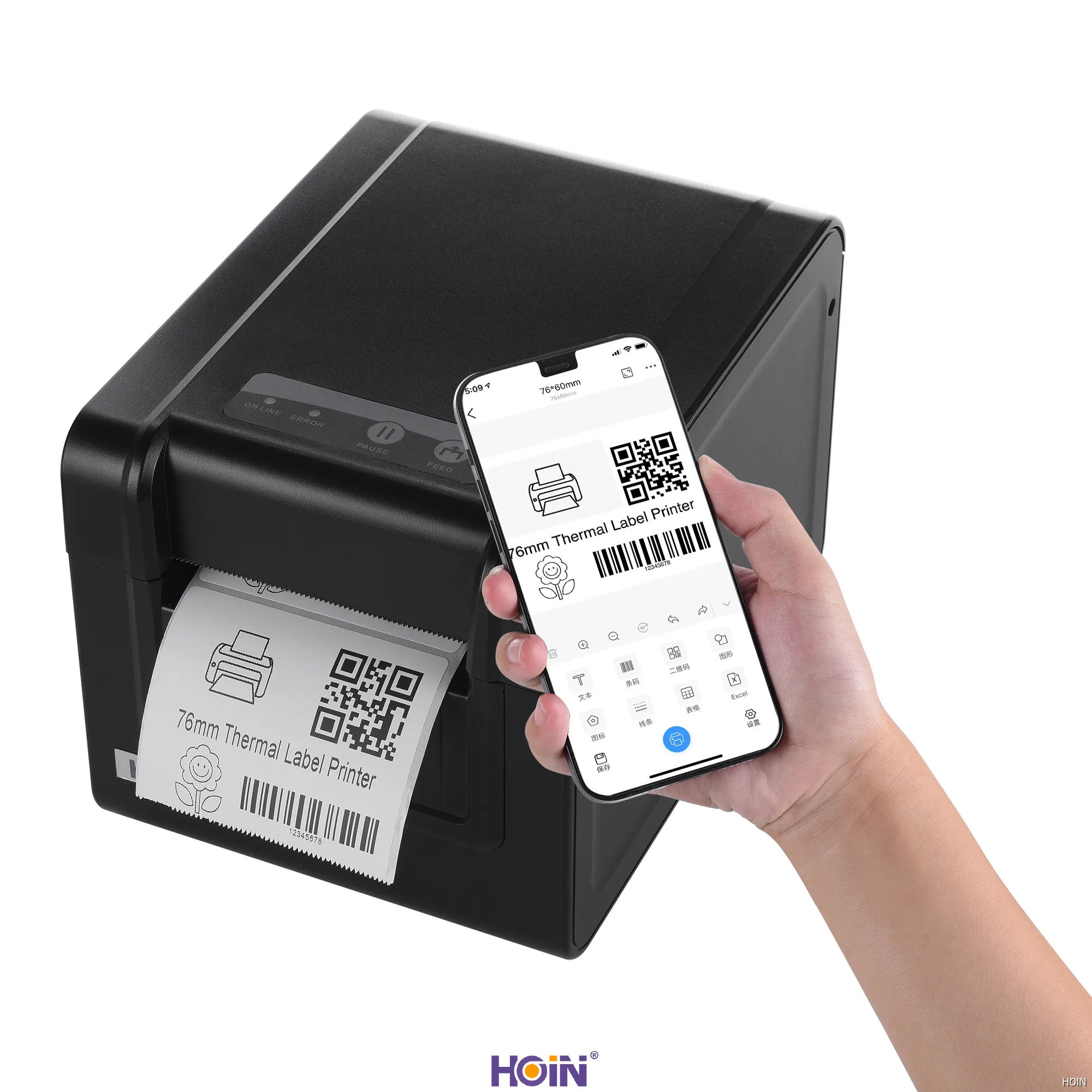 Custom 3 inch label printer Manufacturers Manufacturer | HOIN 1