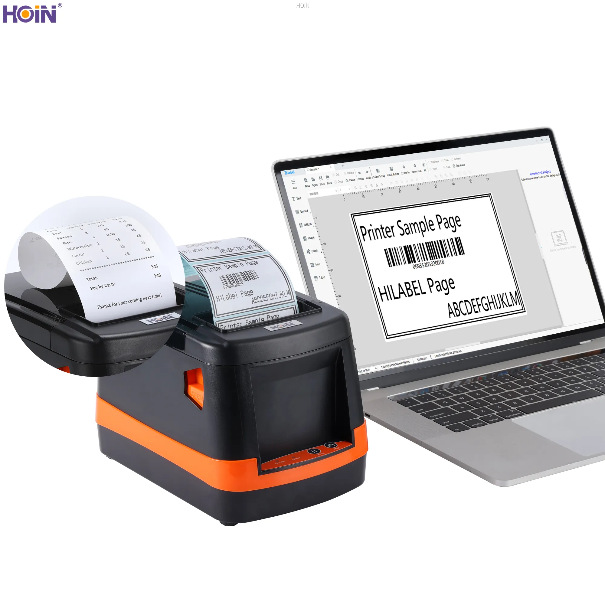 Hot-selling best wireless shipping label printer Supply | HOIN 1