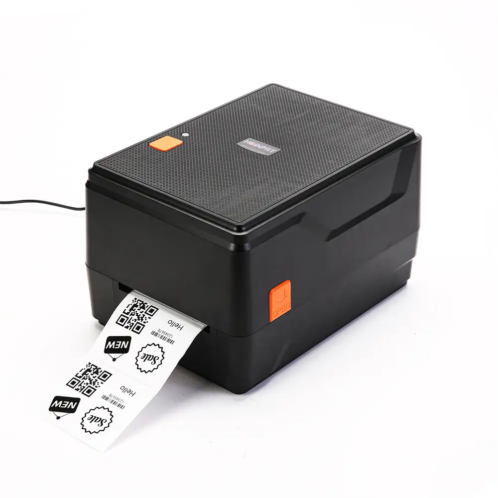 HOP-HQ490 Black color 4 inch Thermal Transfer Ribbon Label Printer 1