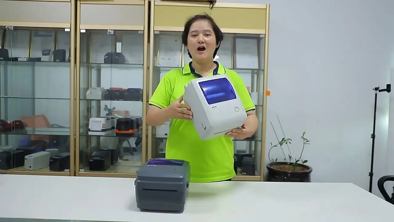 Impresora térmica inalámbrica de códigos de barras y etiquetas de precios HOIN HOP-HQ480 con Bluetooth, impresora de etiquetas de dirección exprés USB. 1