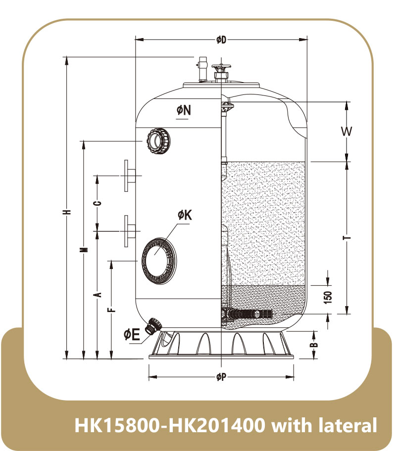 Poolking djupbäddssandfilter från 800~1200 mm för kommersiella pooler 6