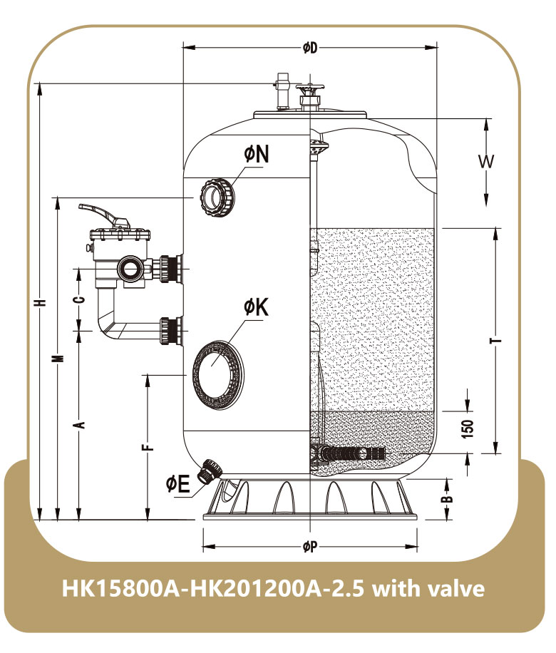 Poolking djupbäddssandfilter från 800~1200 mm för kommersiella pooler 4