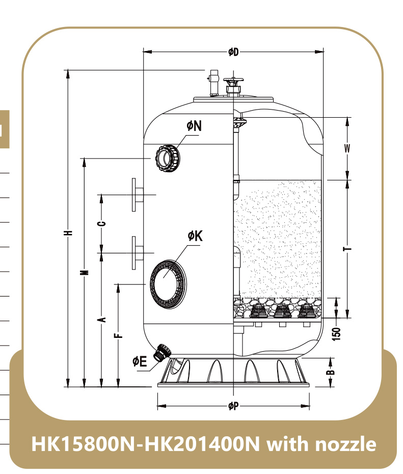 Poolking djupbäddssandfilter från 800~1200 mm för kommersiella pooler 8