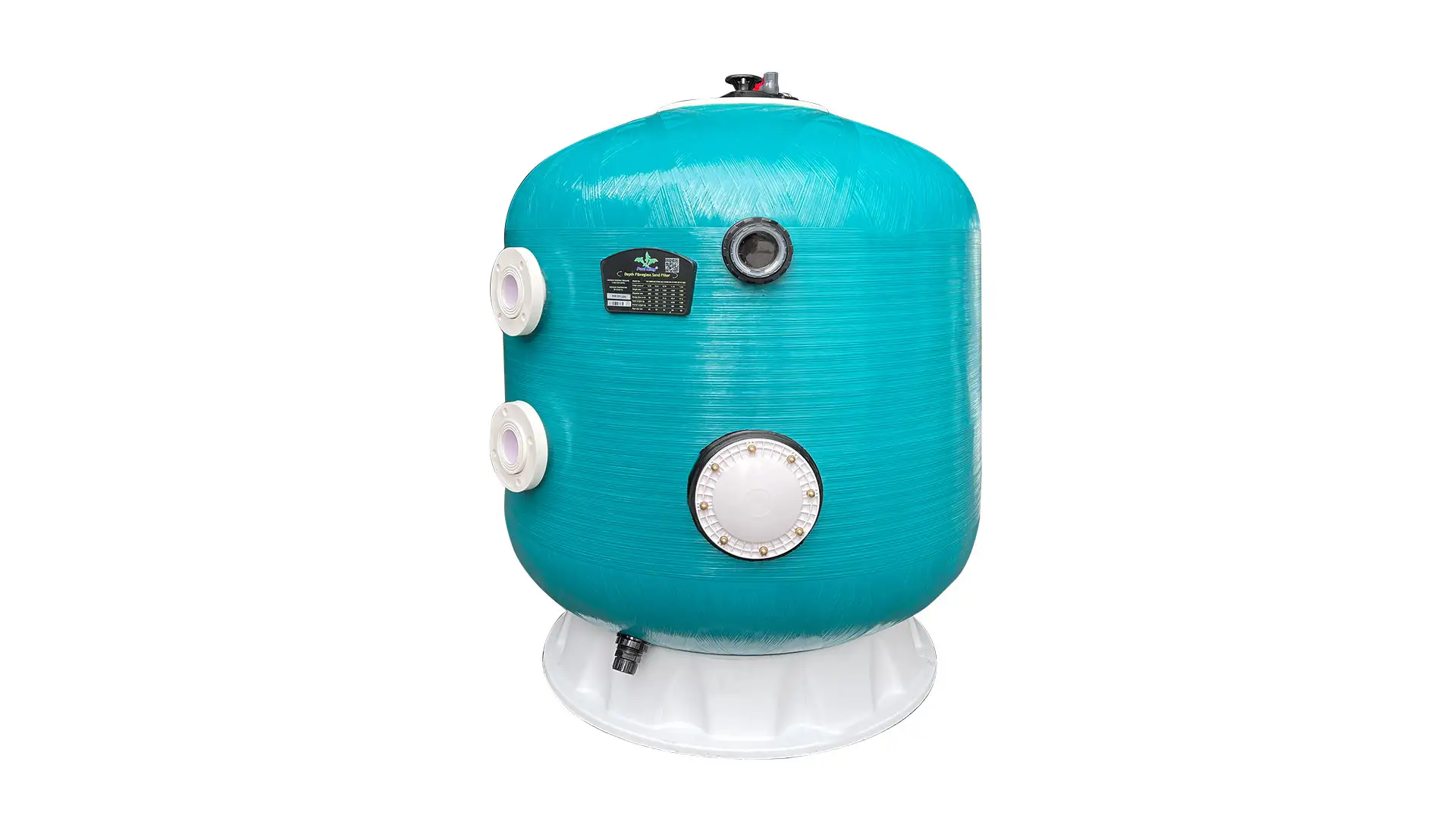 Poolking Deep Bed Sand Filter With Flange From 800~1200mm For Commercial Pools 1