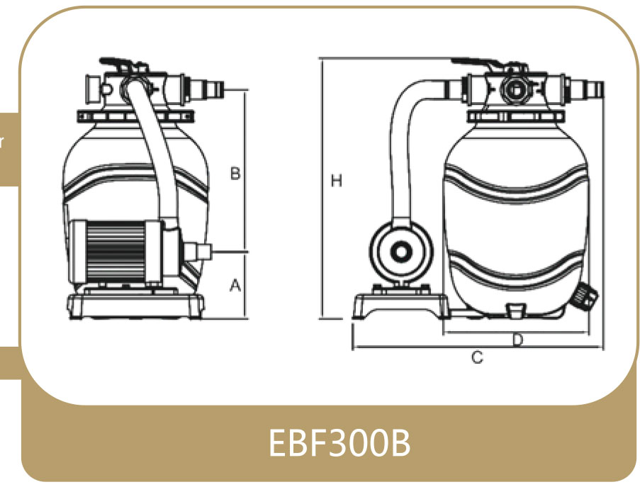 Нов дизайн 12-инчов пластмасов филтър с помпа, опростена система за надземни басейни 8