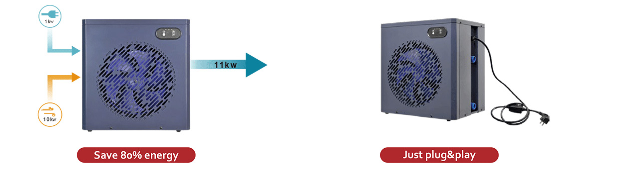 INVERTER MINI SWIMMING POOLHEAT PUMP 6