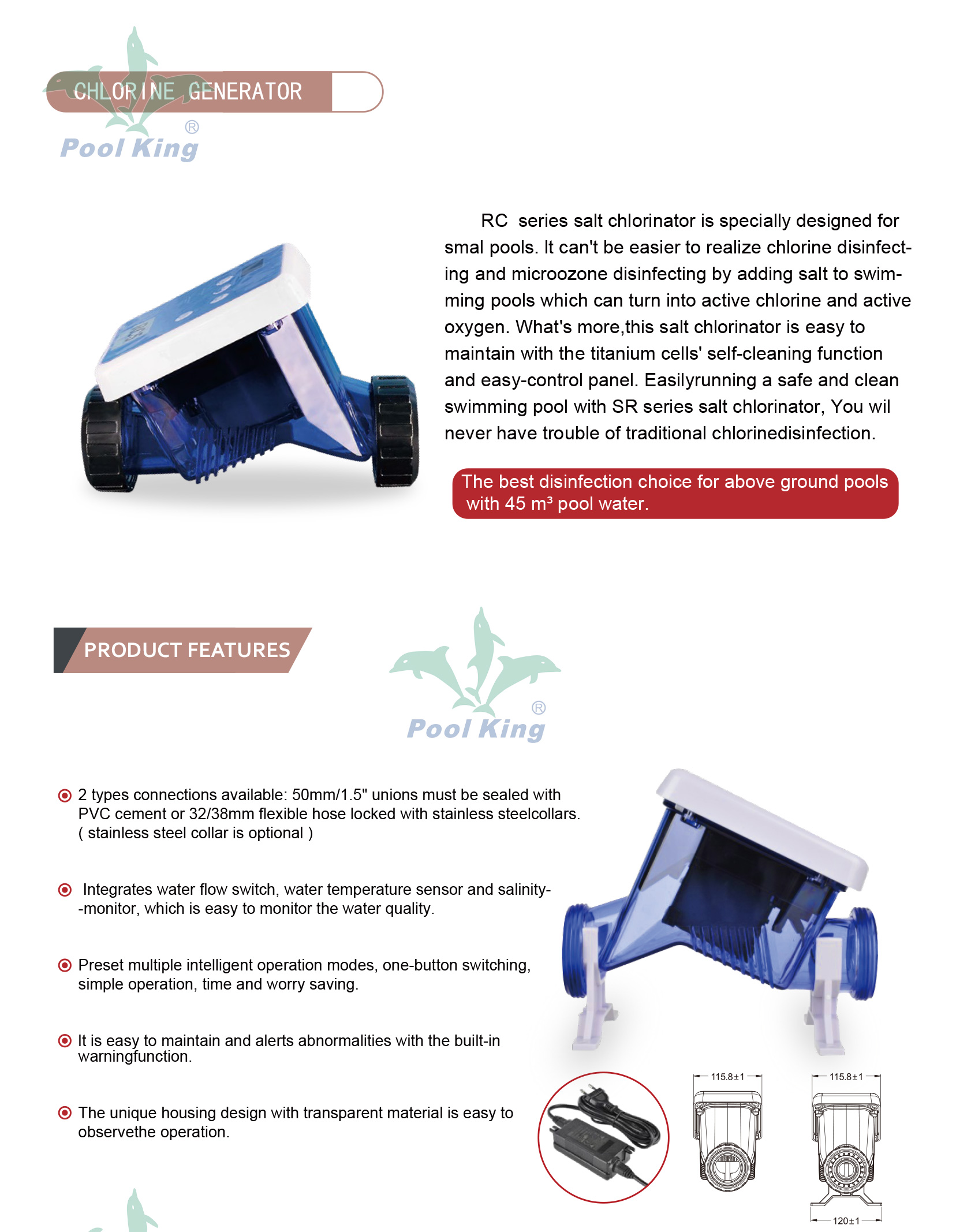 Mini chlorinateur au sel RC 4