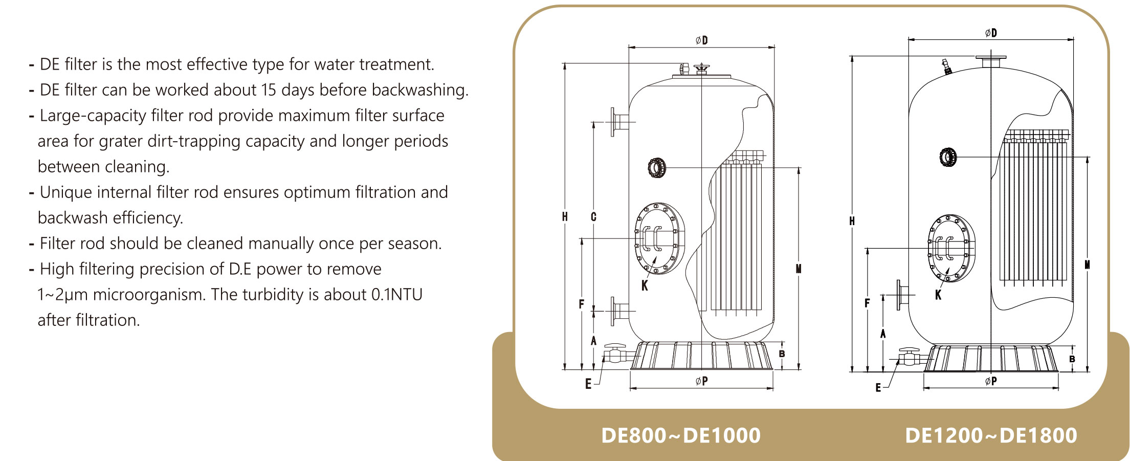 Effective Commercial Diatomaceous Filter From 800~1800mm 4