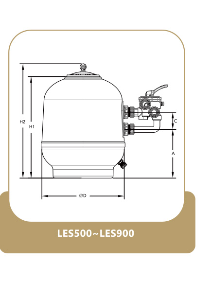 Новый 6-ходовой клапанный ламинированный песчаный фильтр PoolKing от 500 до 900 мм 3
