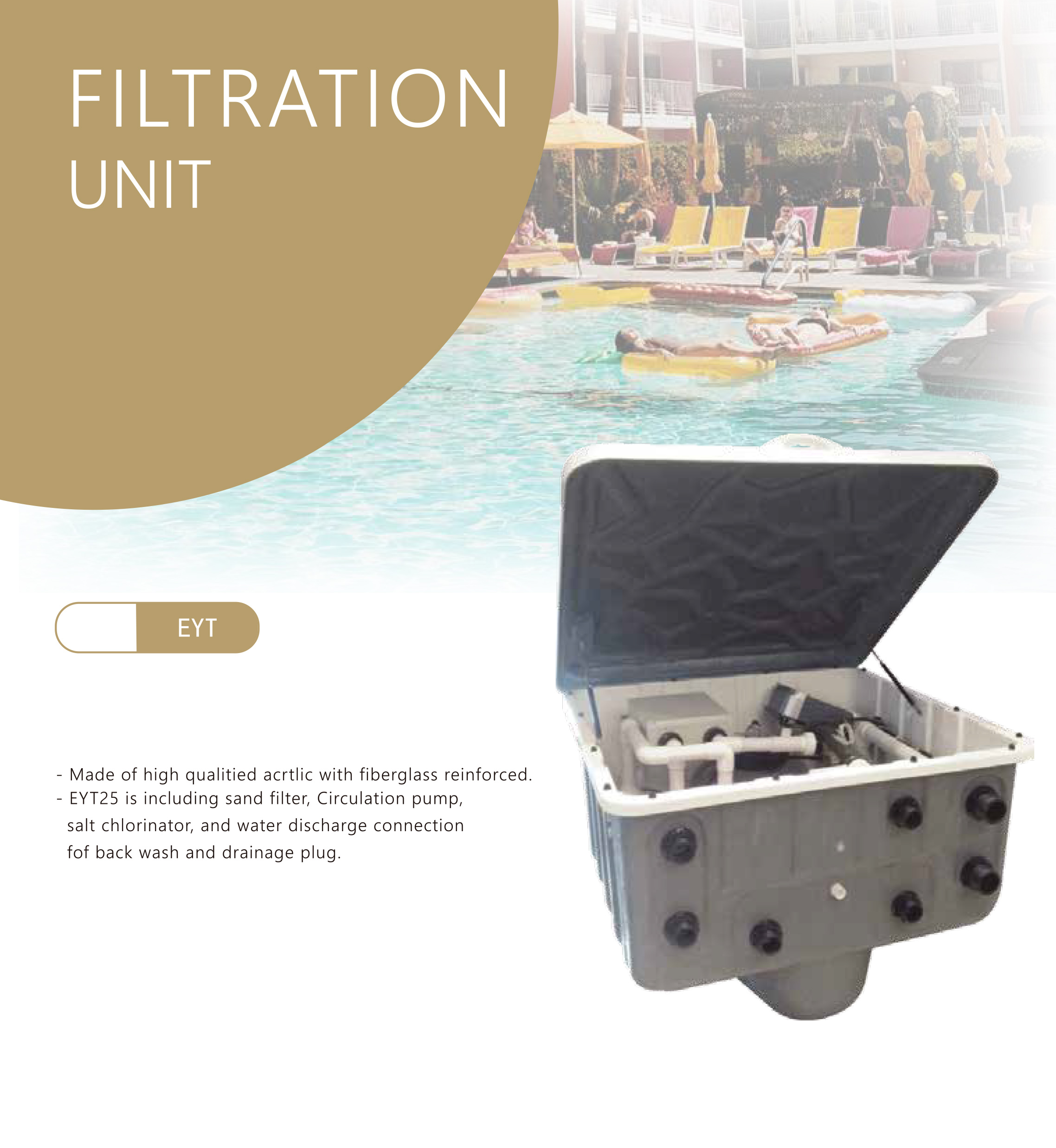 Fiberglass Reinforced Filtration System For Demostic Pools 4