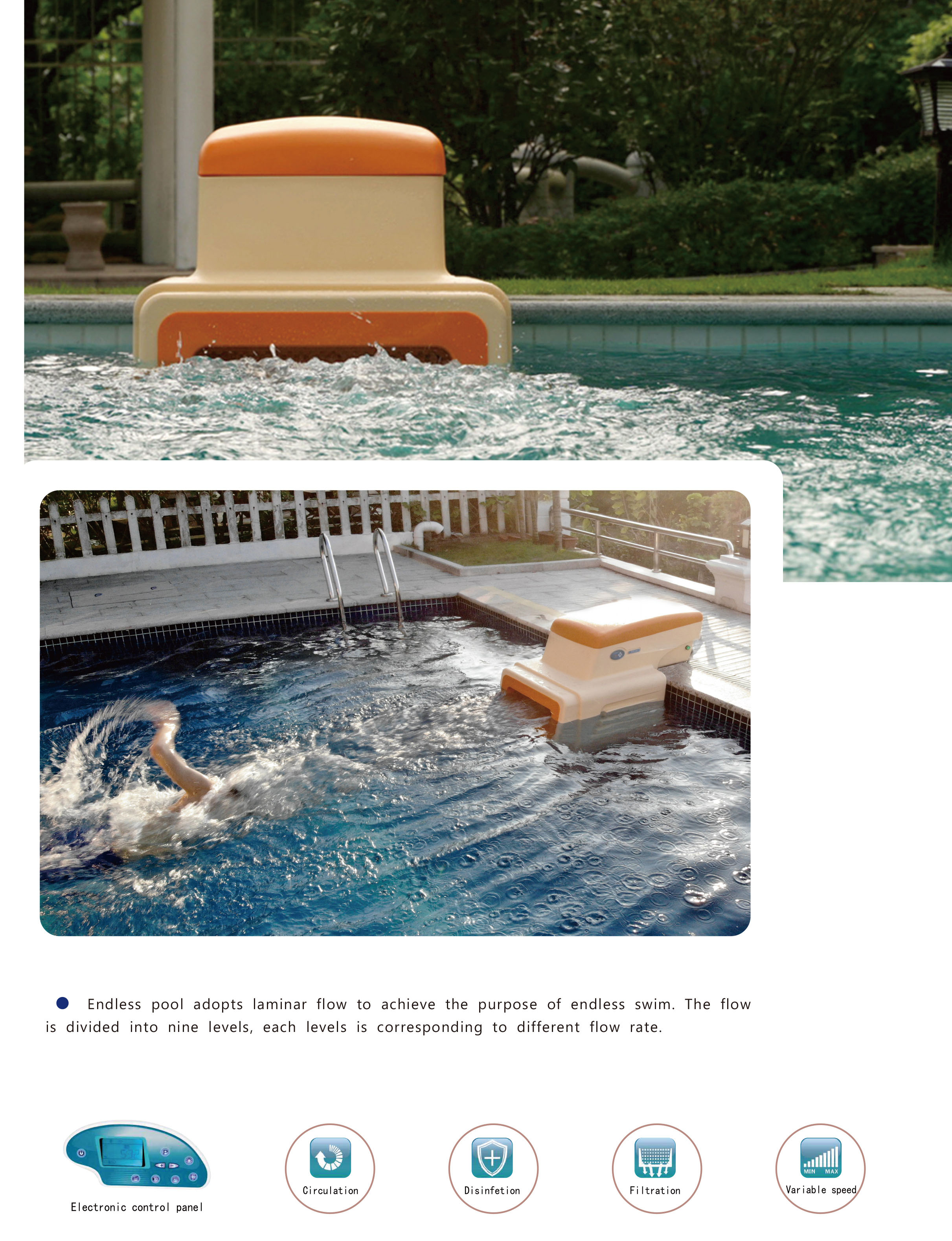 Nyt design 2KW/2,5KW endeløst poolsystem til små familiepools 3