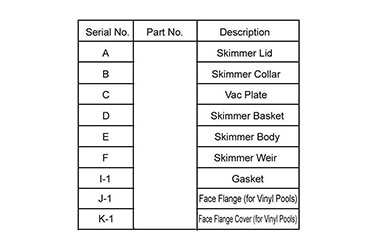  Vinil Yüzme Havuzu için Standart Skimmer 05