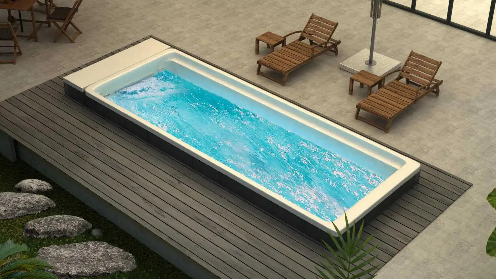 Piscina infinita di tipo confortevole con capacità d'acqua di 11 tonnellate 1