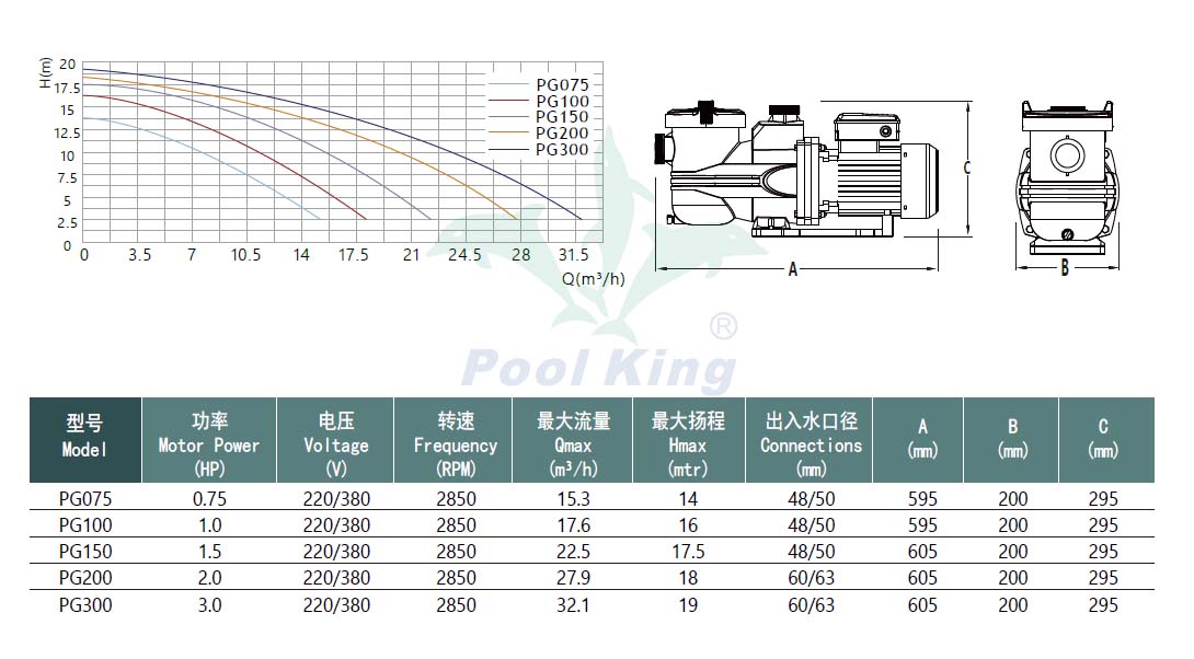 Mezinárodní designové čerpadlo PG od společnosti Poolking 1