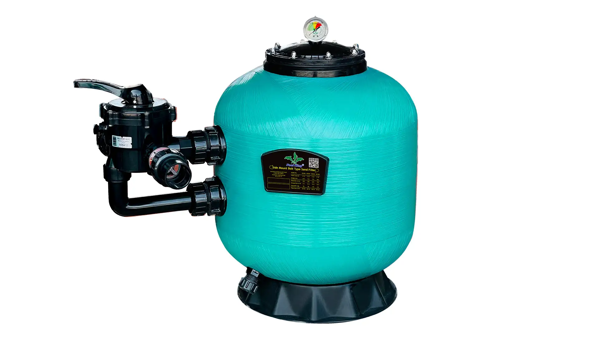 Filtro a sabbia laterale in fibra di vetro con bullone da 450~1200 mm per piscine domestiche 1