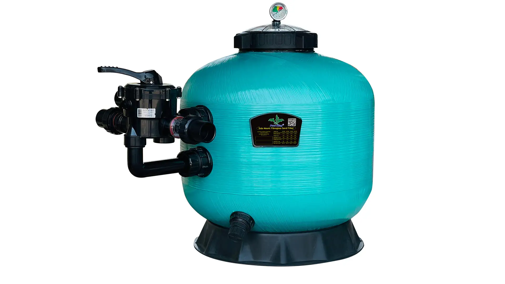 เครื่องกรองทรายไฟเบอร์กลาสแบบติดตั้งด้านข้าง Poolking ขนาด 450~900 มม. สำหรับสระสปา 1