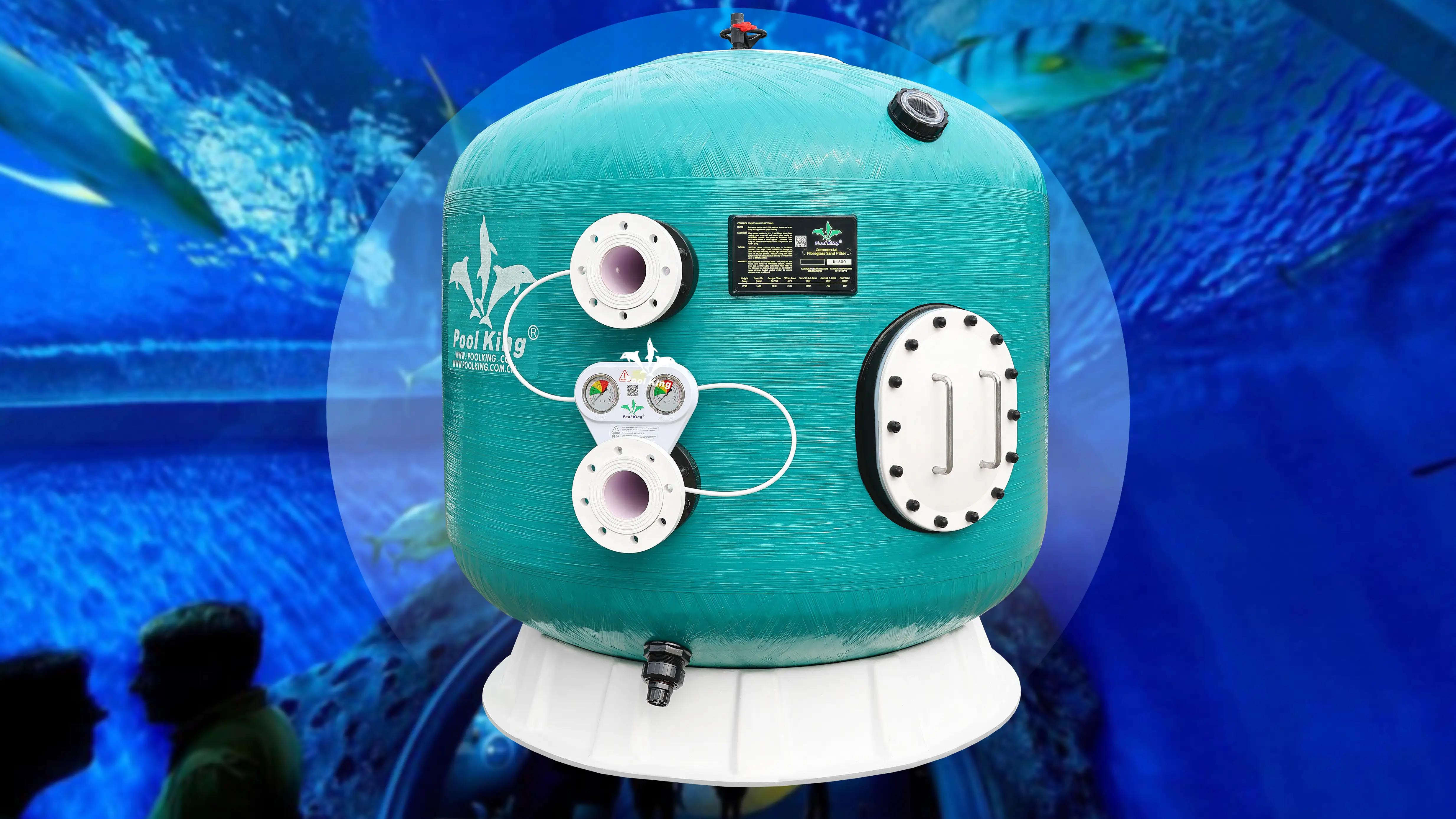Пясъчен филтър Poolking от 1200~3000 мм за търговски басейни 1