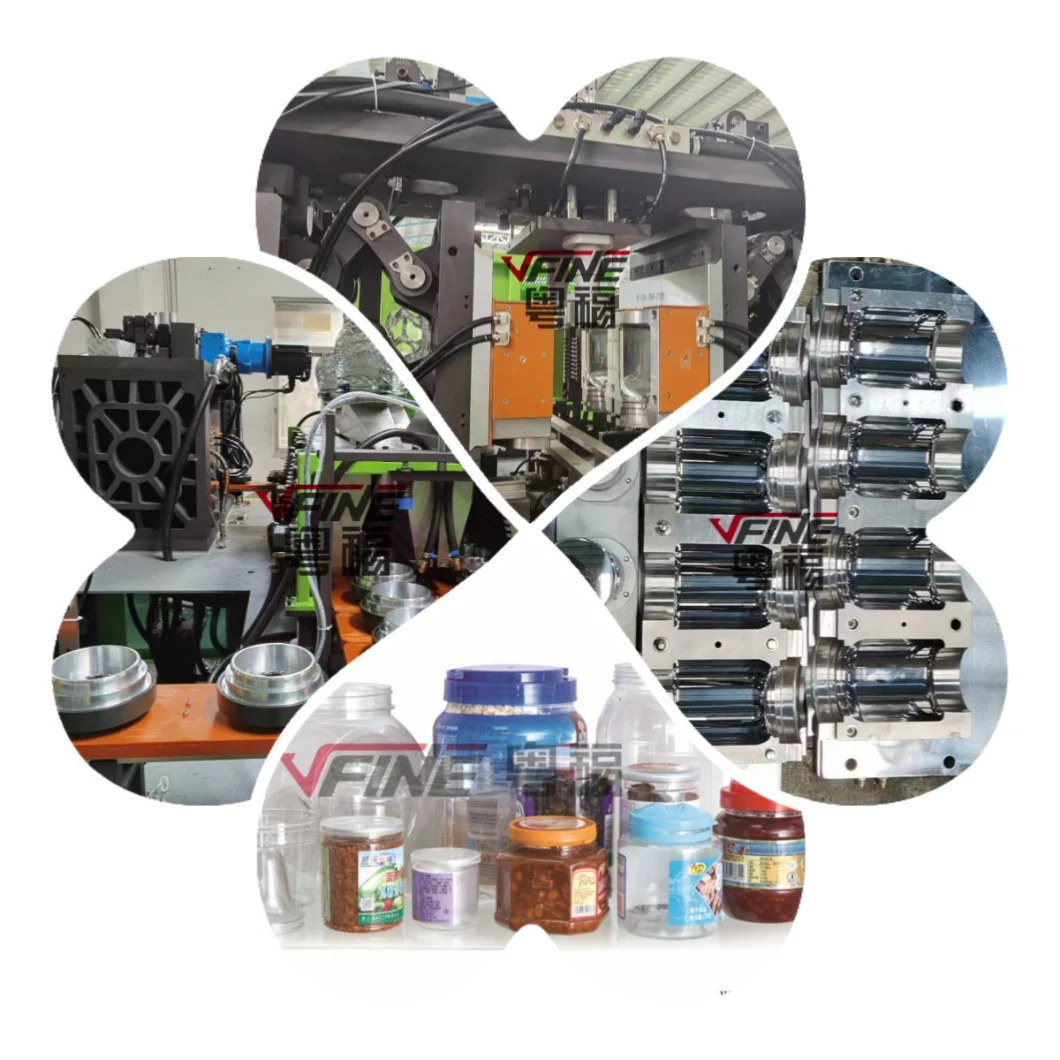Automatic Jar Wide Neck Food Can Pet Bottle Plastic Container Blow Blowing Making Molding Manuracturing Moulding Machine Equipment Factory Molder Moulder Price