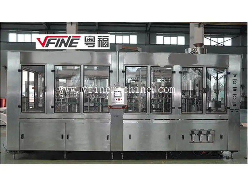 VFINE - เครื่องบรรจุแคปซูลเครื่องดื่มน้ำแร่บริสุทธิ์แบบอัตโนมัติ สายการผลิตเครื่องจักร waterline 1