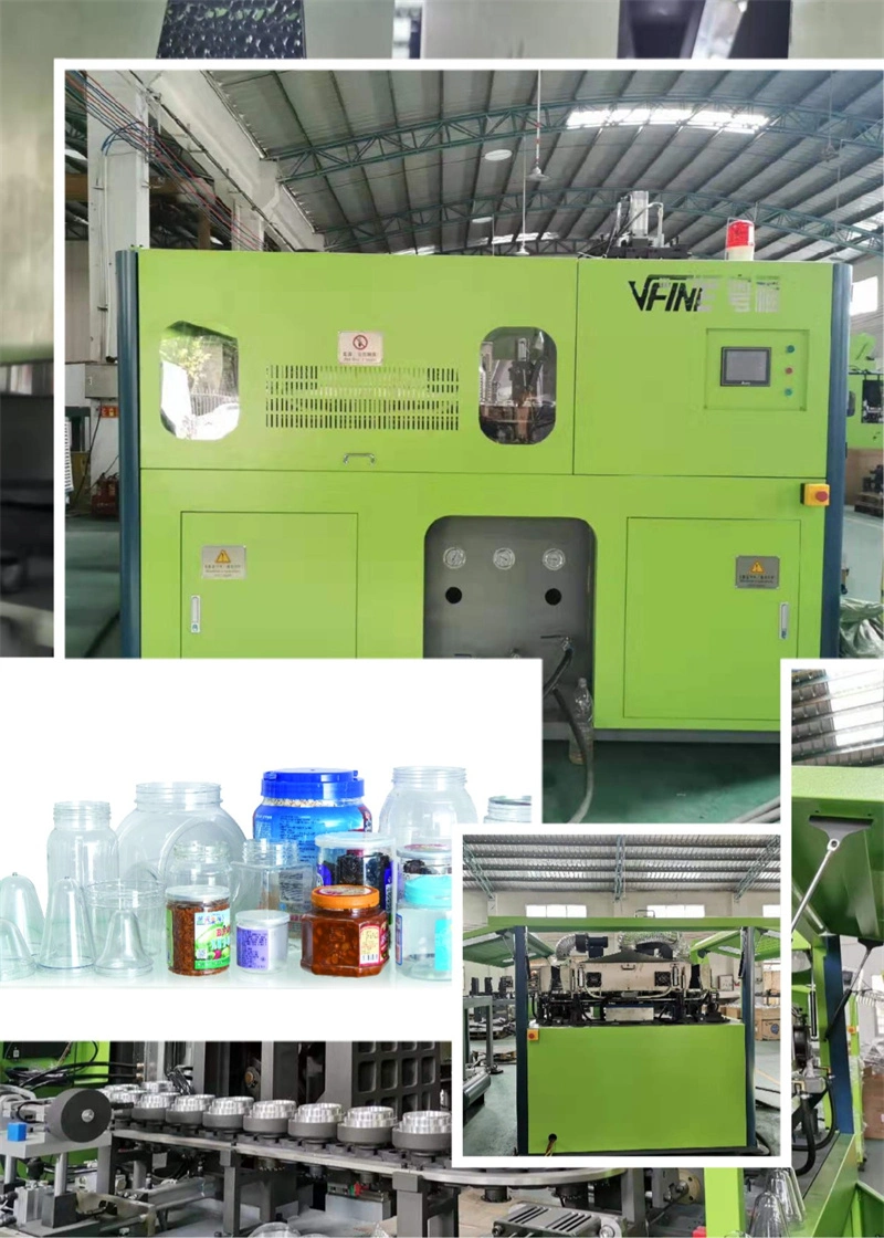 4cavity Fully Automatic Jar Wide Neck Food Container Pet Plastic Bottle Stretch Blow Blowing Molding Molder Moulding Moulder Machine Manufatures Made in China