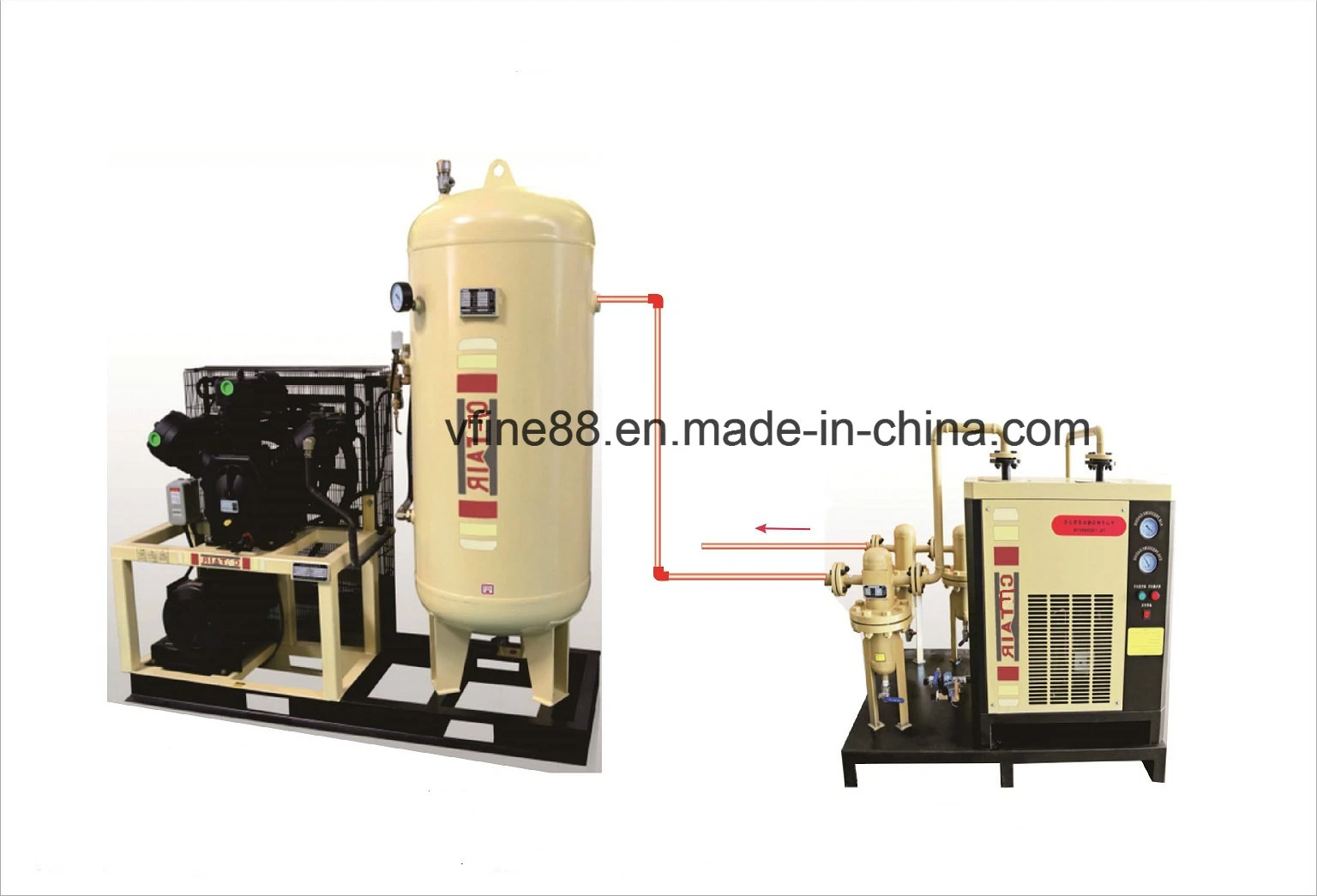 VFINE - ระบบคอมเพรสเซอร์อากาศสำหรับการตัดด้วยเลเซอร์ Ca 1.0-30h Ca 15 Pet เครื่องเป่ากรองแบบลูกสูบสกรูแบบพกพา HP อุตสาหกรรม 2