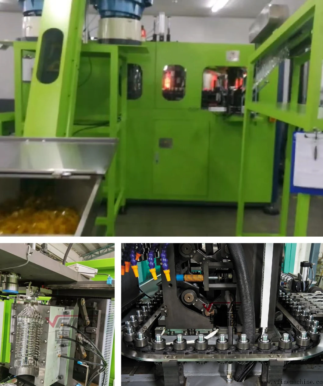 Fully Automatic Pet Plastic Preform Bottle with Handle Blow Blowing Molding Moulding Making Manufacturing Machine Plant Systems 1.75L 2L 5L 8L 2cavity