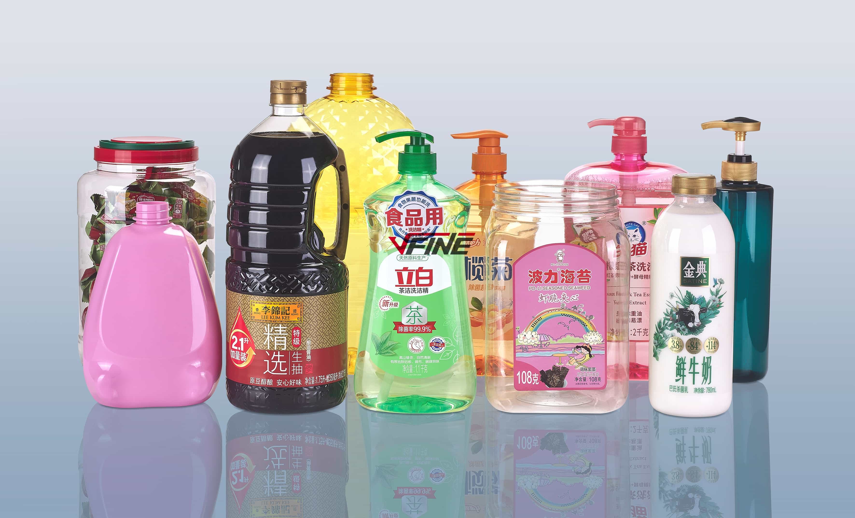 customized design vfine blowing machine plastic pet bottle showing 1