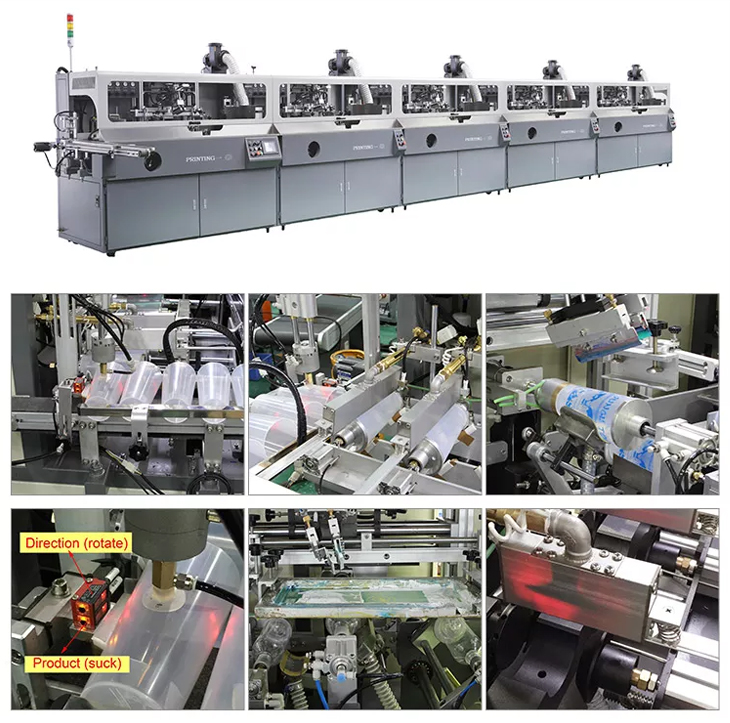APM PRINT - S102 Hege kwaliteit mei automatyske flambehanneling en UV-droegingsysteem 1-8 kleuren automatyske flesseskermdrukmasine top 9