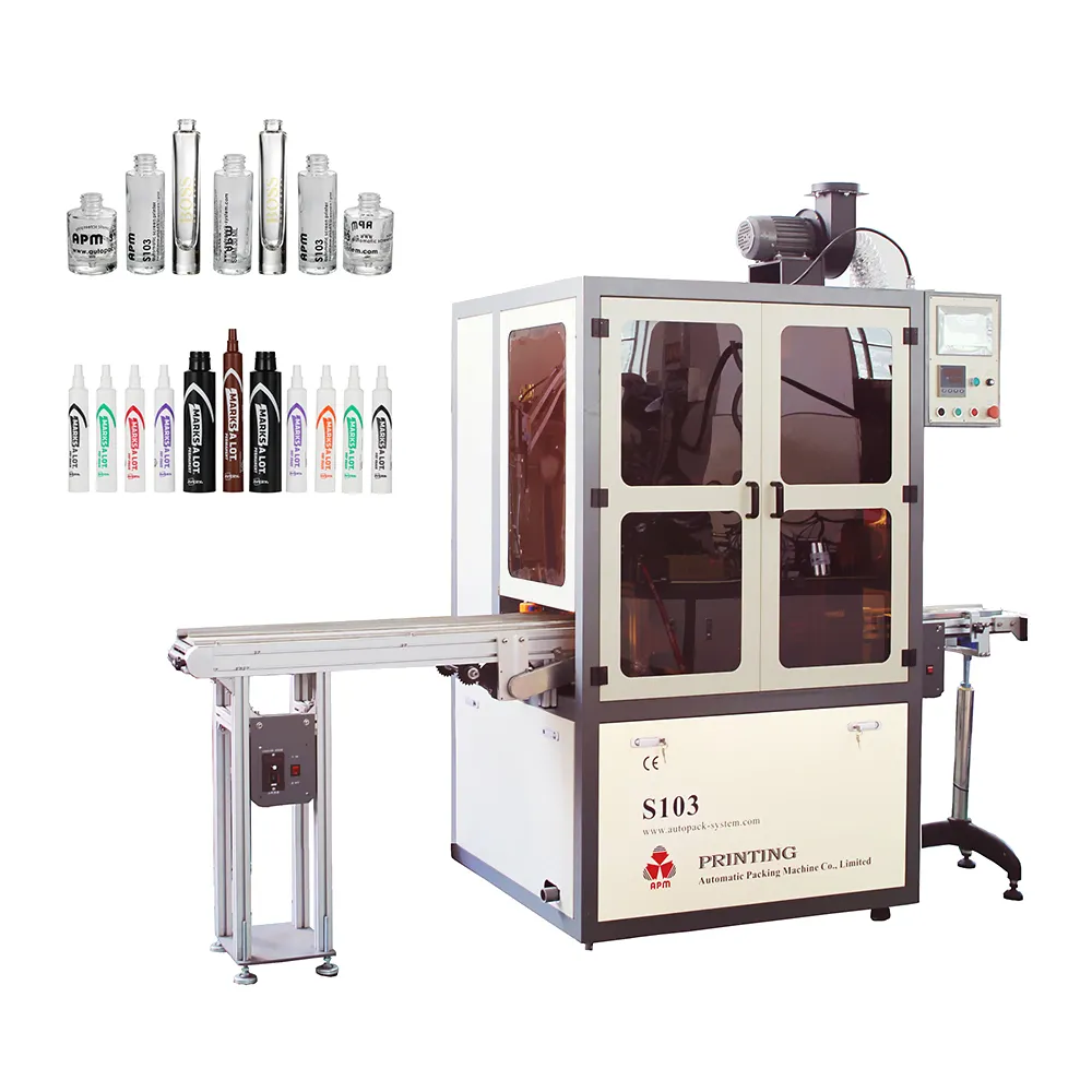 APM LOMI - S103 masini lomitusi mata alumini auro otometi mo tapuni fagu uaina masani lomitusi mata silika Auto Screen Printer 1