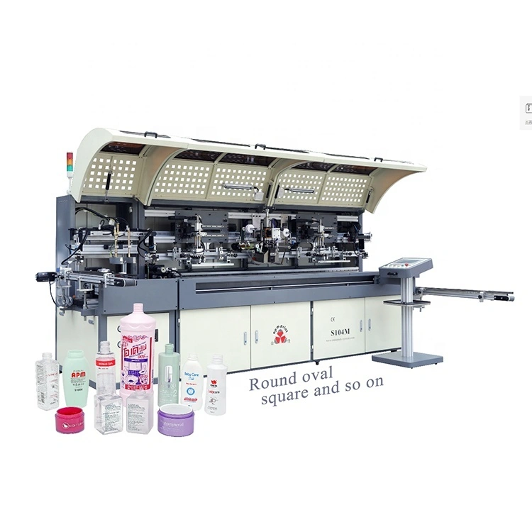 APM PRINT - Automatic 2 3 4 Color LED UV Screen Printer For Round Oval Square Bottle Glass Bottle Auto Screen Printer 1