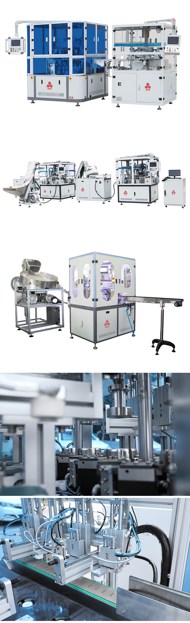 Folslein automatyske multi-komponint fleskedop-assemblagemasine foar beweechbere wetterbekerdeksel, pompkop, ensfh. 8