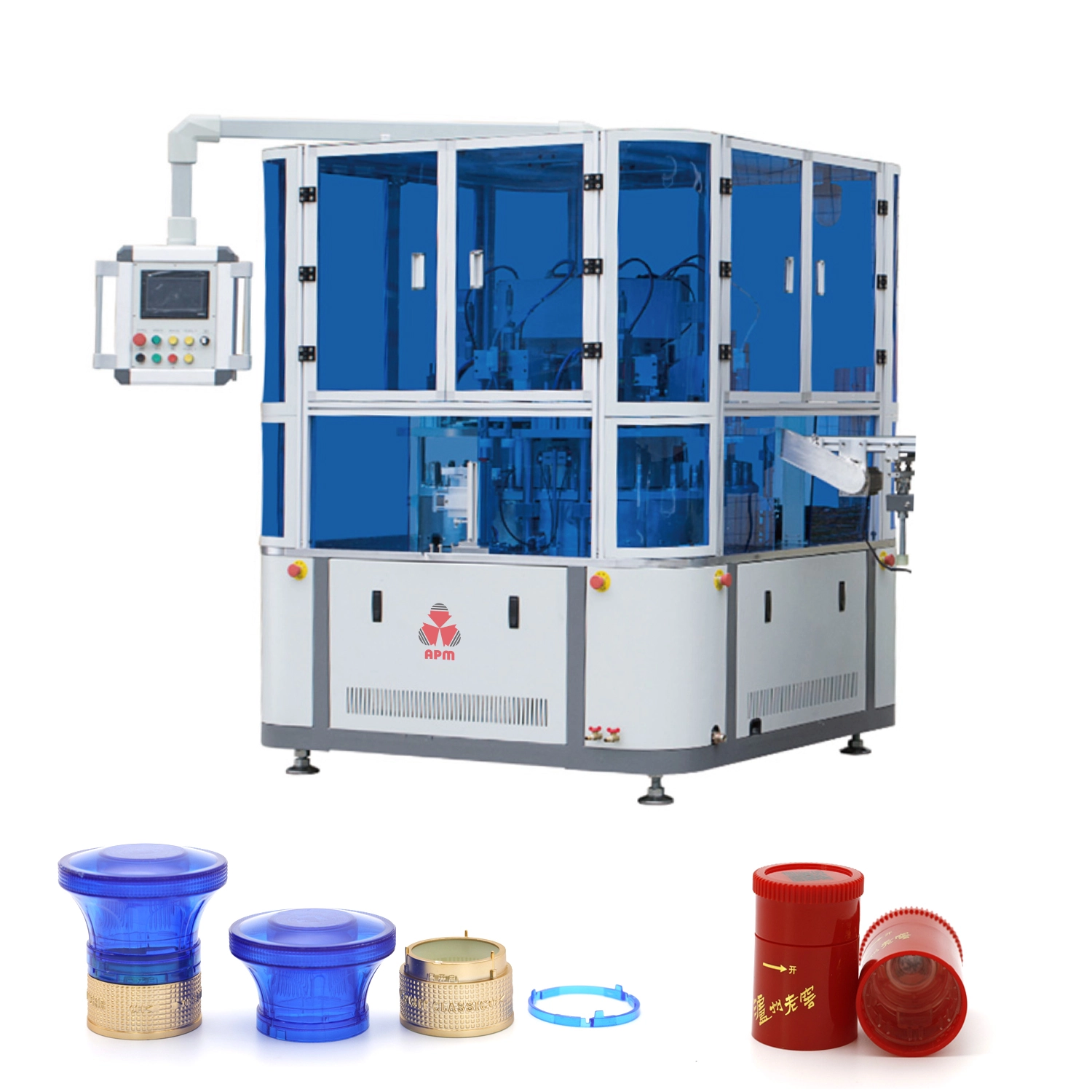 APM-108-S fully automatic mechanical bottle cap assembly machine 1