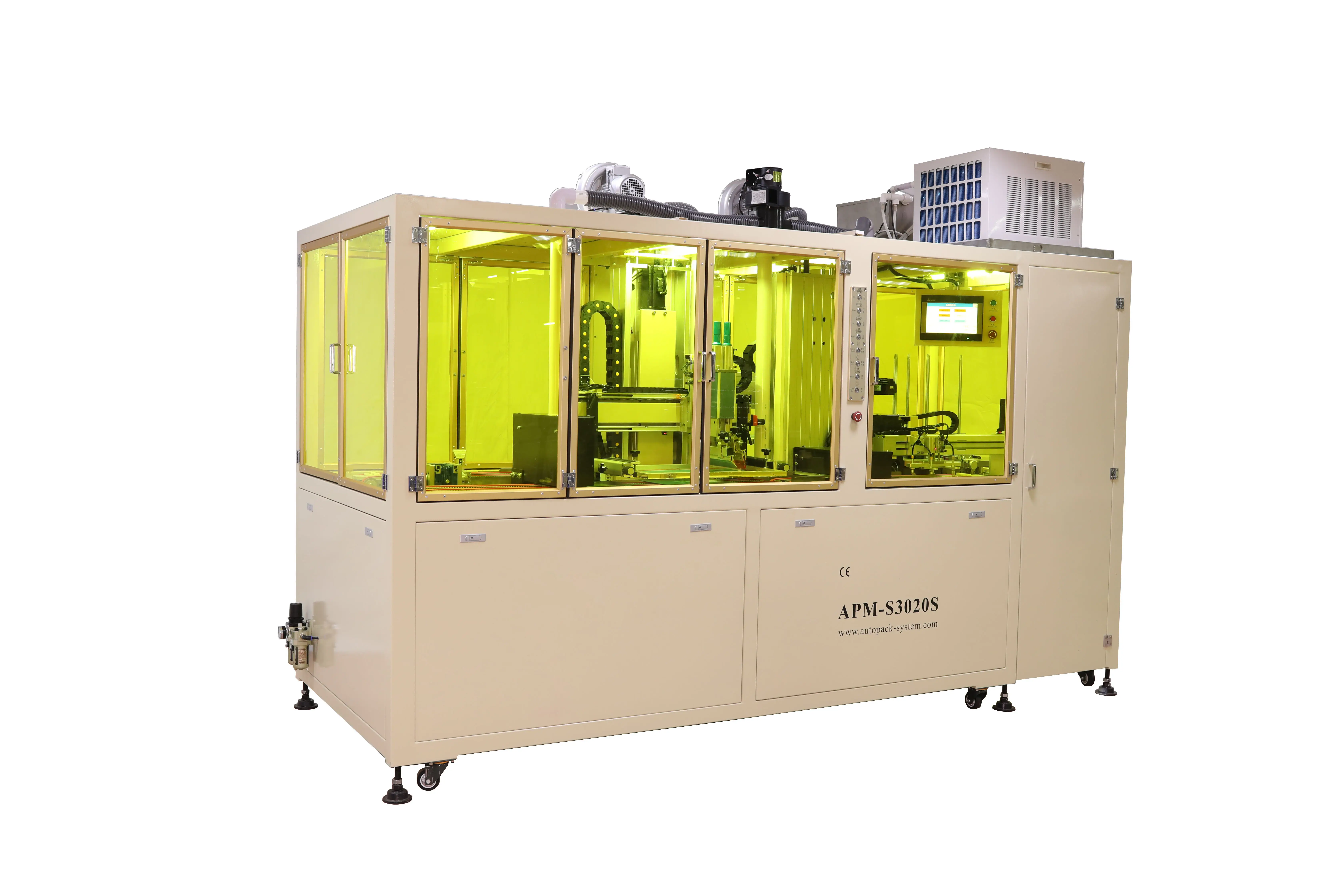 APM-S3020S Automatisk 2-farvet serigrafiprinter med rotation 1