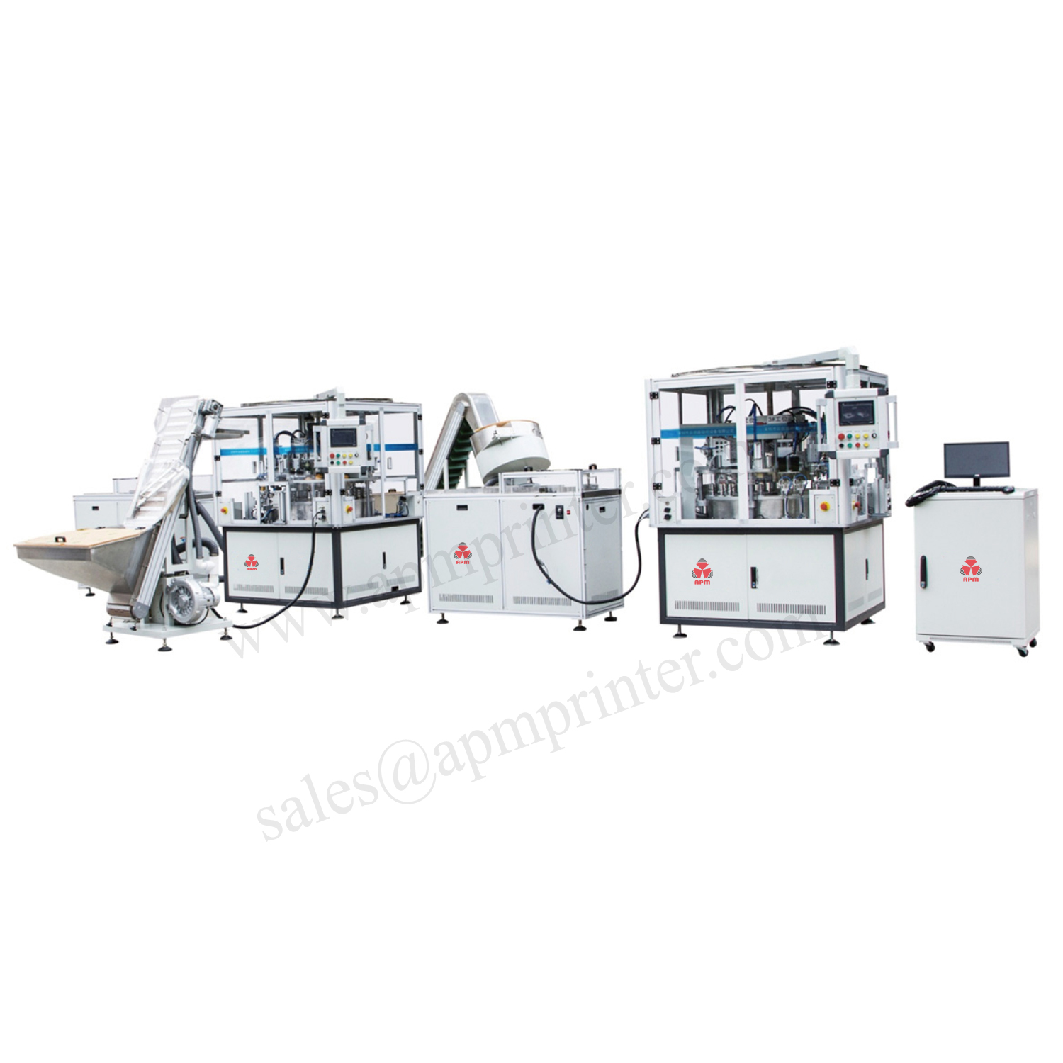APM-109 fully automatic bottle cap assembly, leak detection and dust removal machine for various and customized bottles 8
