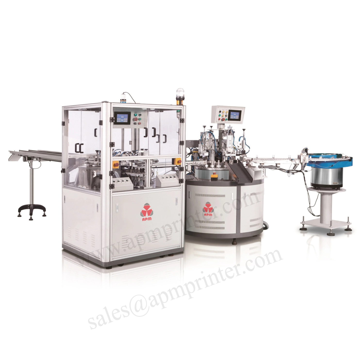 APM-109 fully automatic bottle cap assembly, leak detection and dust removal machine for various and customized bottles 1
