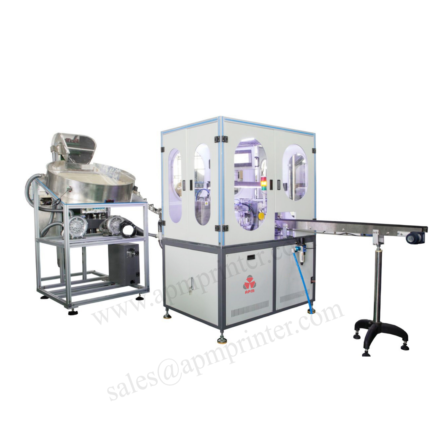APM-109 fully automatic bottle cap assembly, leak detection and dust removal machine for various and customized bottles 9