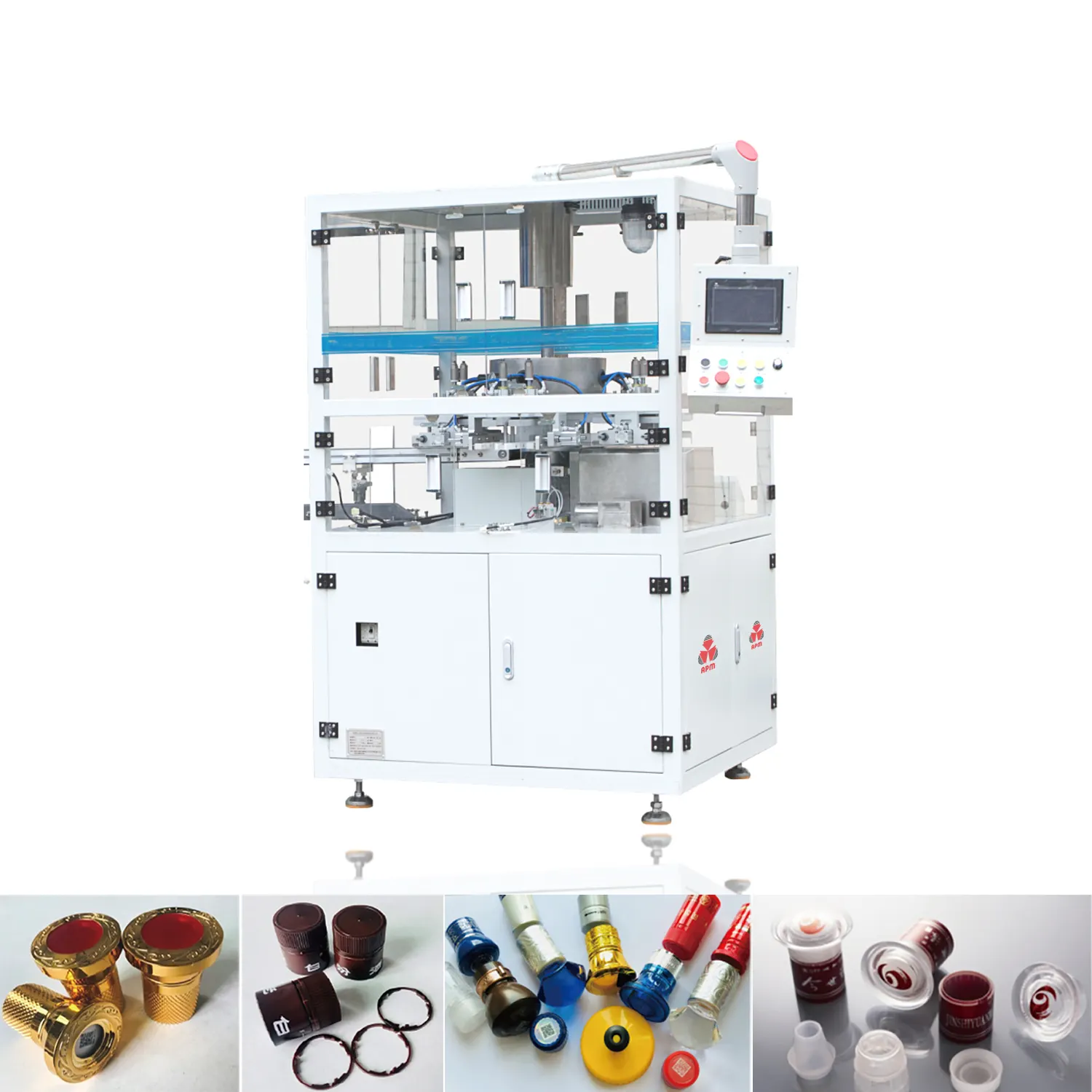 Magna APM-2015 kompletament awtomatika għat-tneħħija tat-trab u l-iskoperta tat-tnixxijiet għal diversi tappijiet tal-fliexken u prodotti personalizzati 1