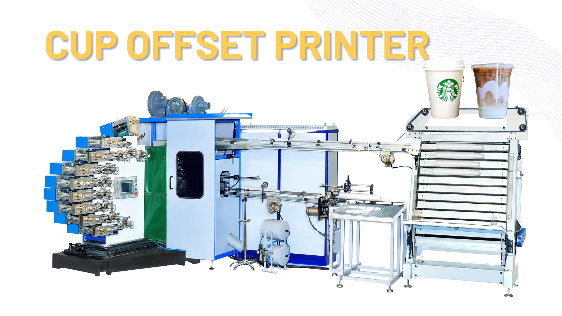 APM-9125H 9 Colors High Capacity Plastic Cup Dry Offset Print Machine 1