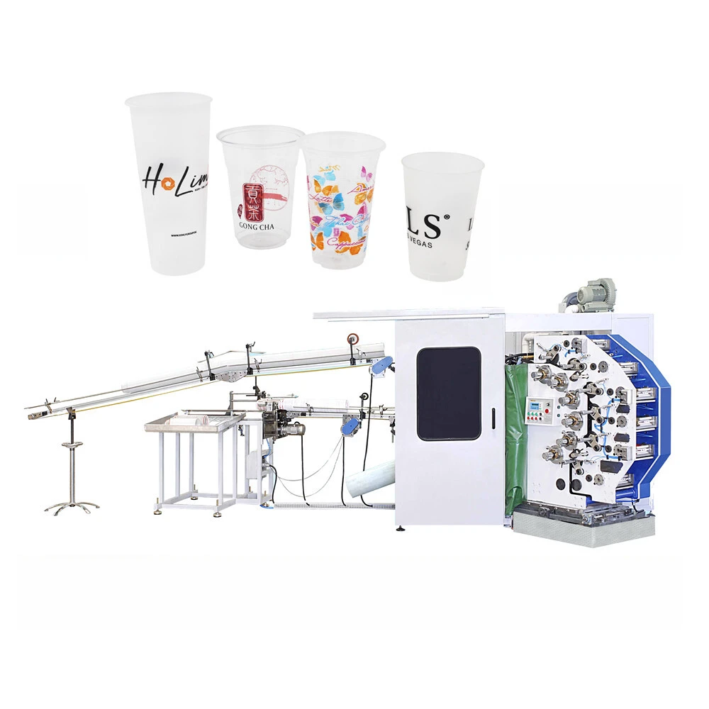 Hot Sales Multi-werna Mesin Printing Piala Plastik 6 Warna Garing Offset Cangkir Mesin Printer 1