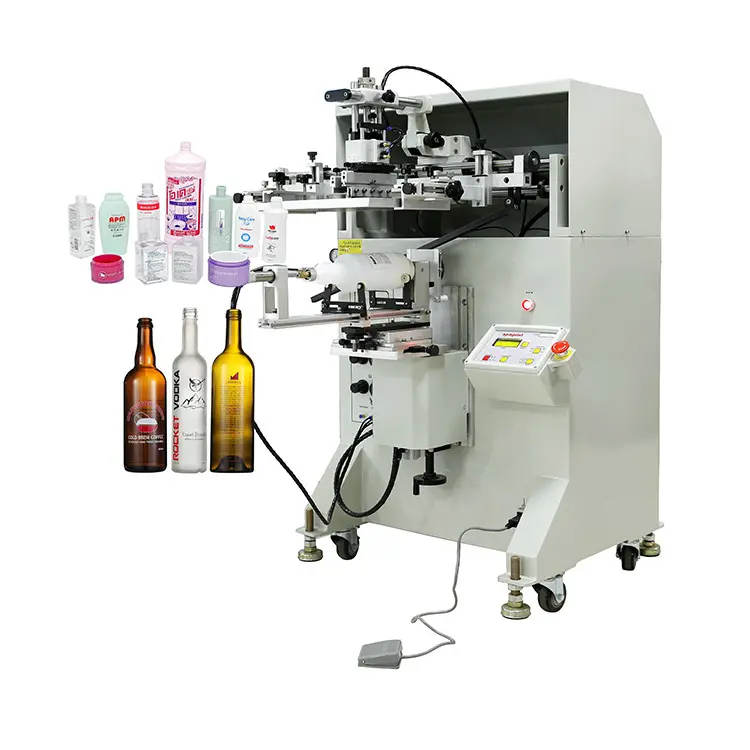 APM PRINT - Semi automatic screen printing machine for plastic cup plastic bottle glass bottle Semi auto screen printer 1