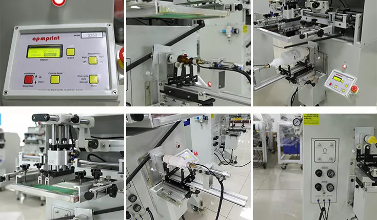 APM PRINT - Semi-automatyske skermprintmasine foar plestik beker plestik flesse glêzen flesse Semi-automatyske skermprinter 11